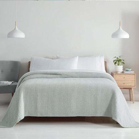 Monarch Brands Aston & Arden Chenille Blanket - King, Green P-BLT-CHN-KG-GR